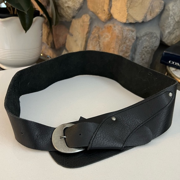 Free People Jericho Hip Leather Belt Black Size S/M main image 5